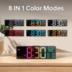 10.5-inch large LED display alarm clock