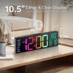 10.5-inch large LED display alarm clock - Image 2